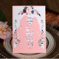 Homosexual Girls Wedding Invitation Card  Laser Cut Invitation Card